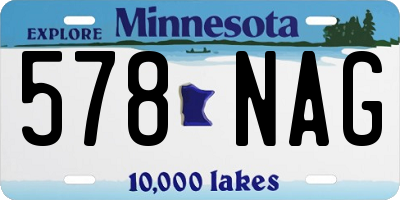 MN license plate 578NAG