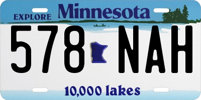 MN license plate 578NAH
