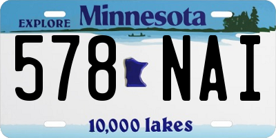 MN license plate 578NAI