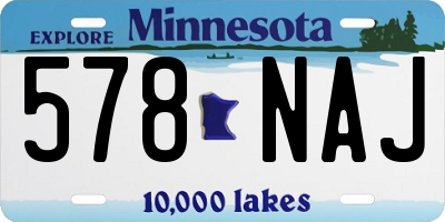 MN license plate 578NAJ