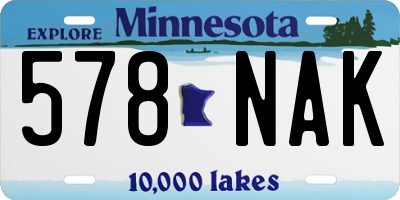 MN license plate 578NAK