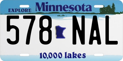 MN license plate 578NAL