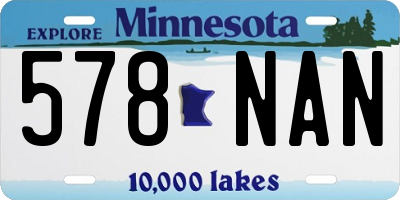 MN license plate 578NAN