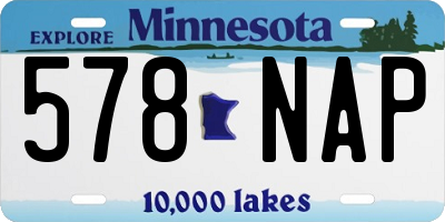 MN license plate 578NAP