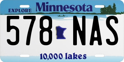 MN license plate 578NAS
