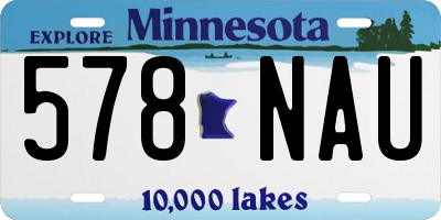 MN license plate 578NAU