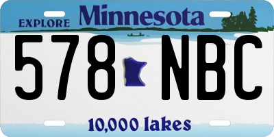 MN license plate 578NBC
