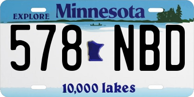 MN license plate 578NBD