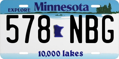 MN license plate 578NBG