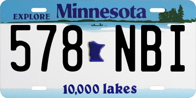 MN license plate 578NBI