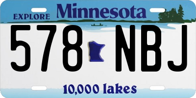 MN license plate 578NBJ