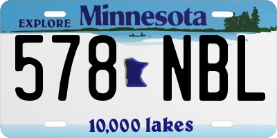 MN license plate 578NBL
