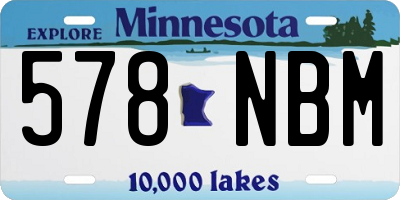 MN license plate 578NBM