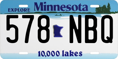 MN license plate 578NBQ