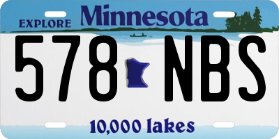 MN license plate 578NBS