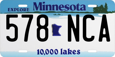 MN license plate 578NCA