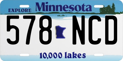MN license plate 578NCD