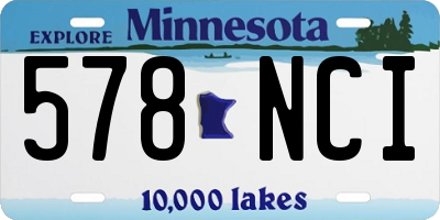 MN license plate 578NCI