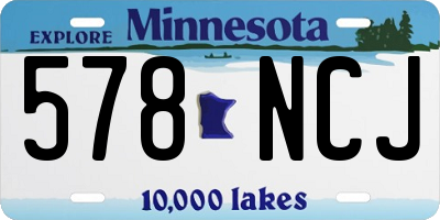 MN license plate 578NCJ