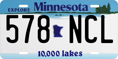 MN license plate 578NCL