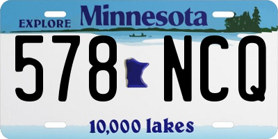 MN license plate 578NCQ