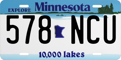 MN license plate 578NCU