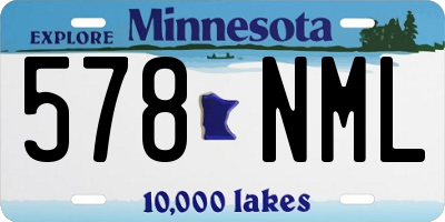 MN license plate 578NML