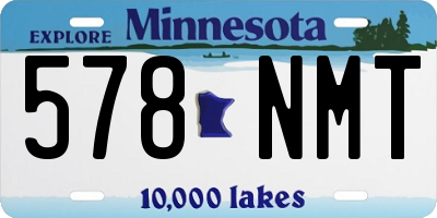 MN license plate 578NMT