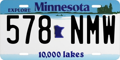 MN license plate 578NMW