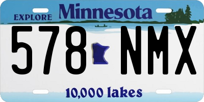 MN license plate 578NMX