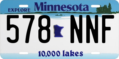 MN license plate 578NNF