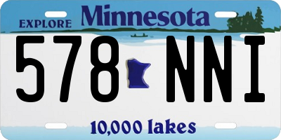 MN license plate 578NNI