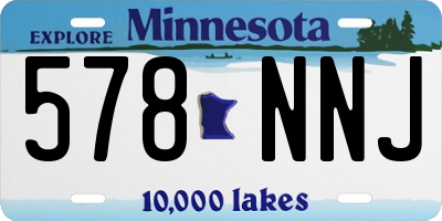 MN license plate 578NNJ