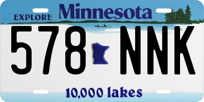 MN license plate 578NNK