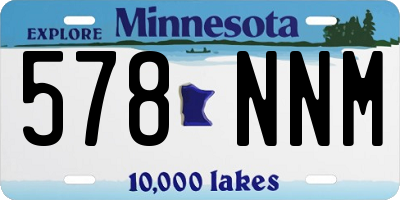 MN license plate 578NNM