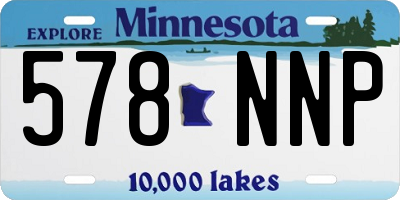 MN license plate 578NNP