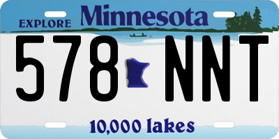 MN license plate 578NNT