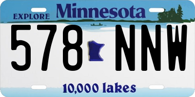 MN license plate 578NNW