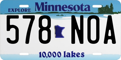 MN license plate 578NOA