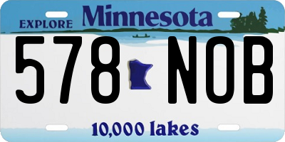 MN license plate 578NOB