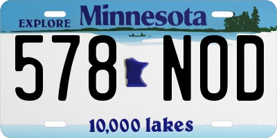 MN license plate 578NOD