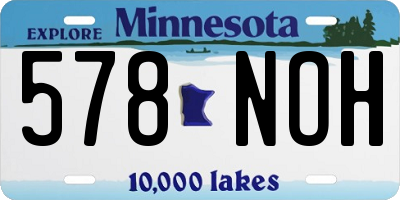 MN license plate 578NOH