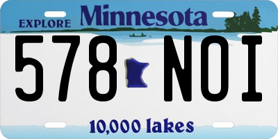MN license plate 578NOI