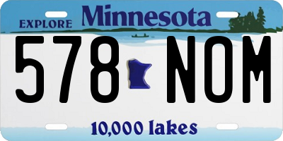MN license plate 578NOM