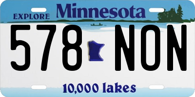 MN license plate 578NON