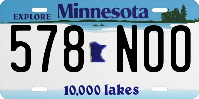 MN license plate 578NOO