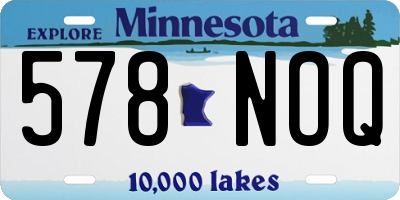 MN license plate 578NOQ