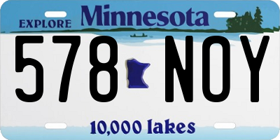 MN license plate 578NOY
