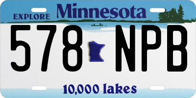 MN license plate 578NPB