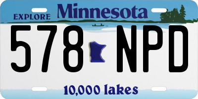 MN license plate 578NPD